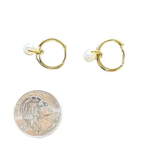 New 🎁 Minimalistic Gold Hoop Earrings - Picture 6 of 7